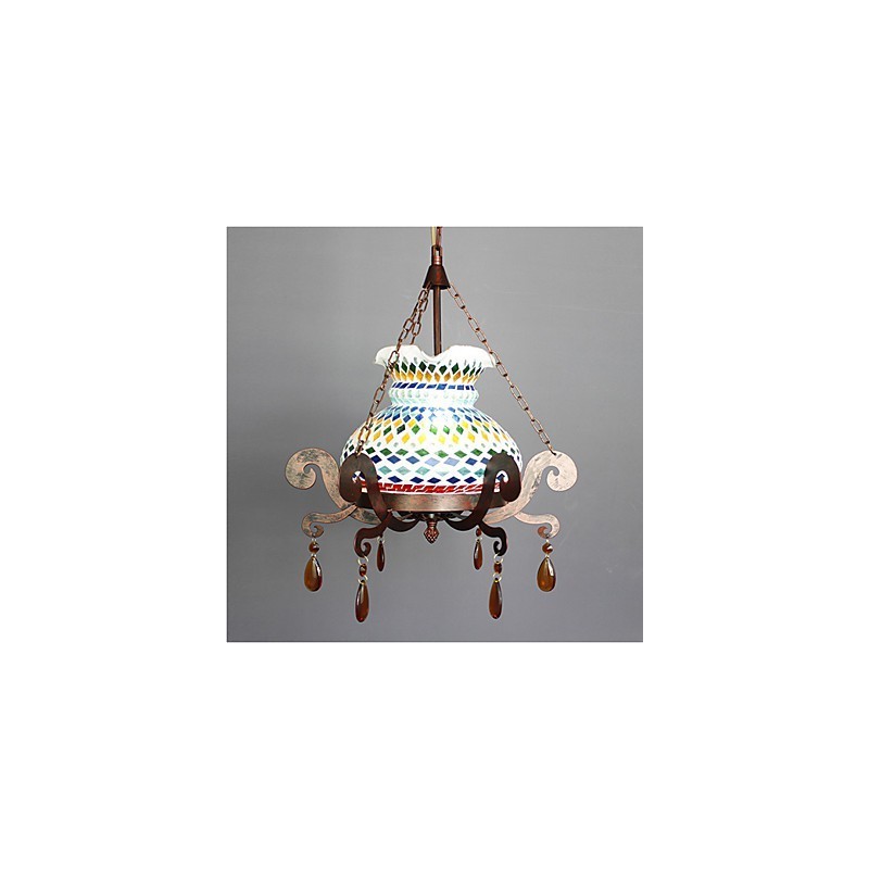 Lustre vintage único de arte industrial pastoral de assento único
