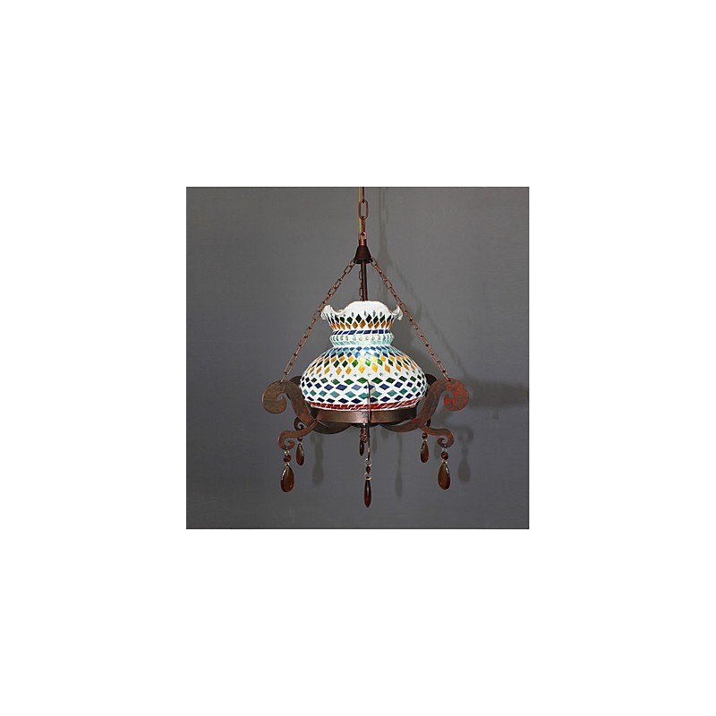 Lustre vintage único de arte industrial pastoral de assento único