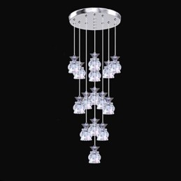 Restaurante 15 Cabeças De Pingente De Cristal Simples Moderno Pingente