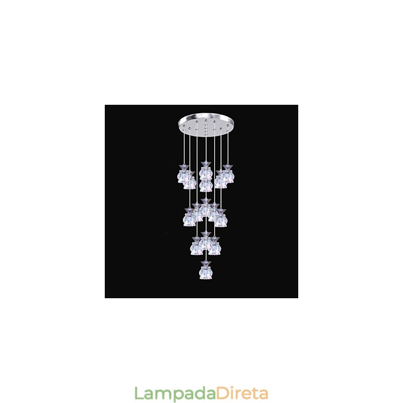 Restaurante 15 Cabeças De Pingente De Cristal Simples Moderno Pingente