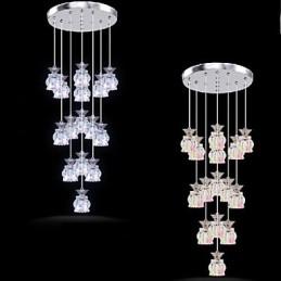 Restaurante 15 Cabeças De Pingente De Cristal Simples Moderno Pingente