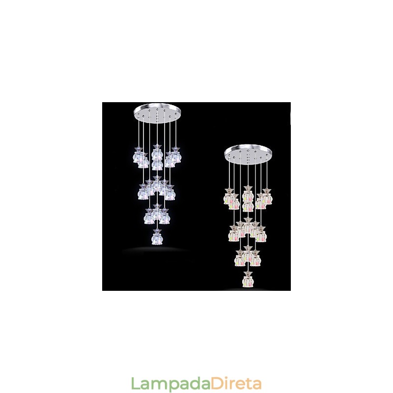 Restaurante 15 Cabeças De Pingente De Cristal Simples Moderno Pingente
