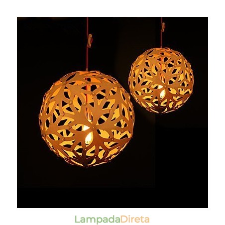 Lustre Mini Estilo Lanterna Madeira Bambu Lustre Mini Estilo Lanterna Madeira Bambu