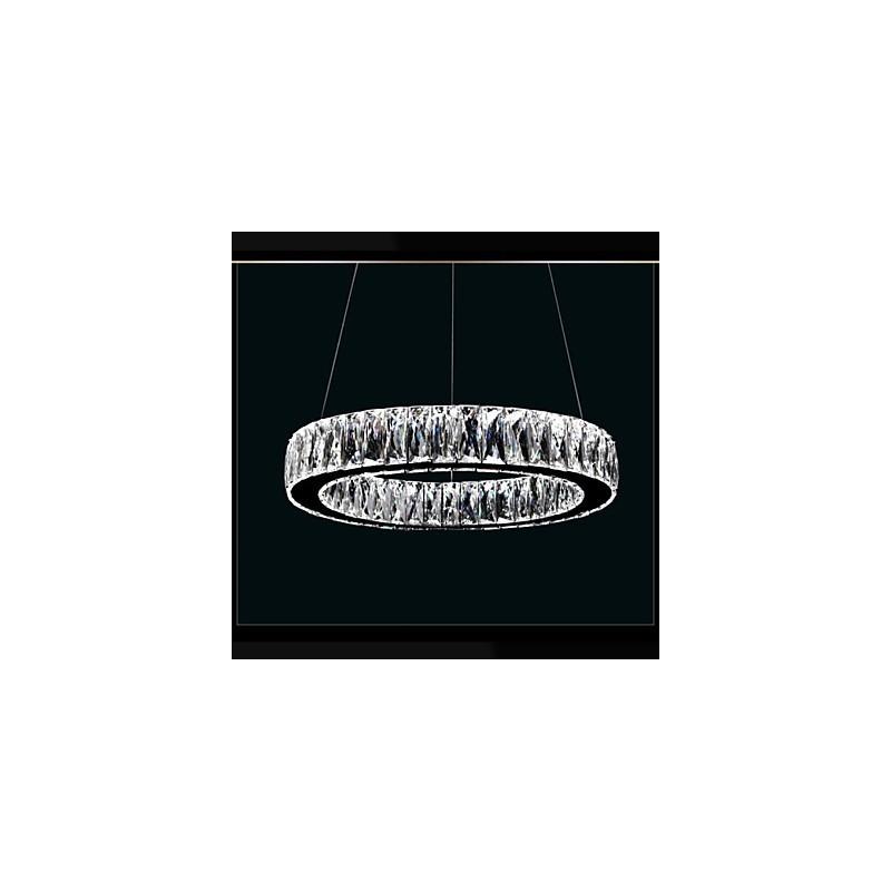 Lustre de cristal Luzes Iluminação Moderna Anéis Únicos K9 Grande Cristal Luminárias de Teto Interno
