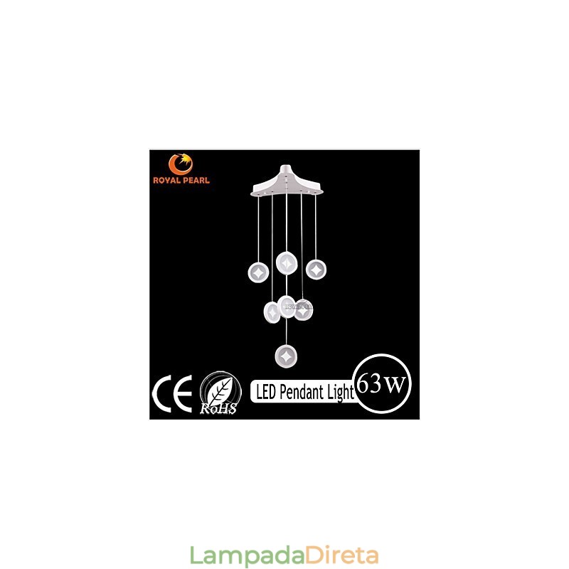 Luminária pendente de 63 W Iluminação decorativa moderna para casa