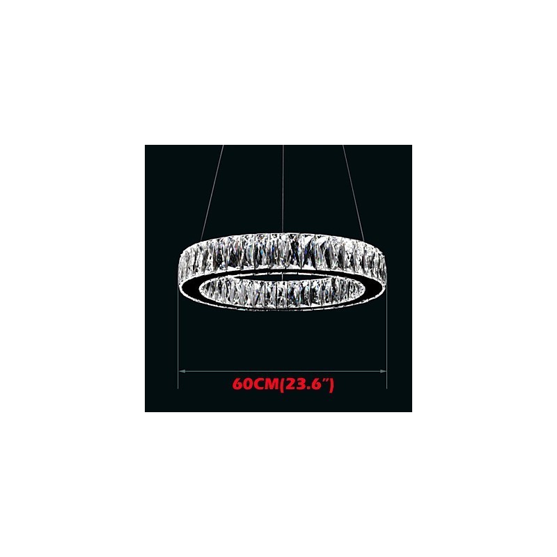 Lustre de cristal Luzes Iluminação Moderna Anéis Únicos K9 Grande Cristal Luminárias de Teto Interno
