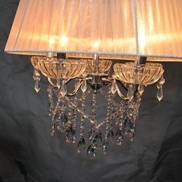 Padrão de pingente de 5 luzes delicadas e chiques com flor