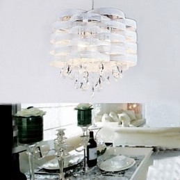 Luminária pendente de cristal estilosa com 3 luzes