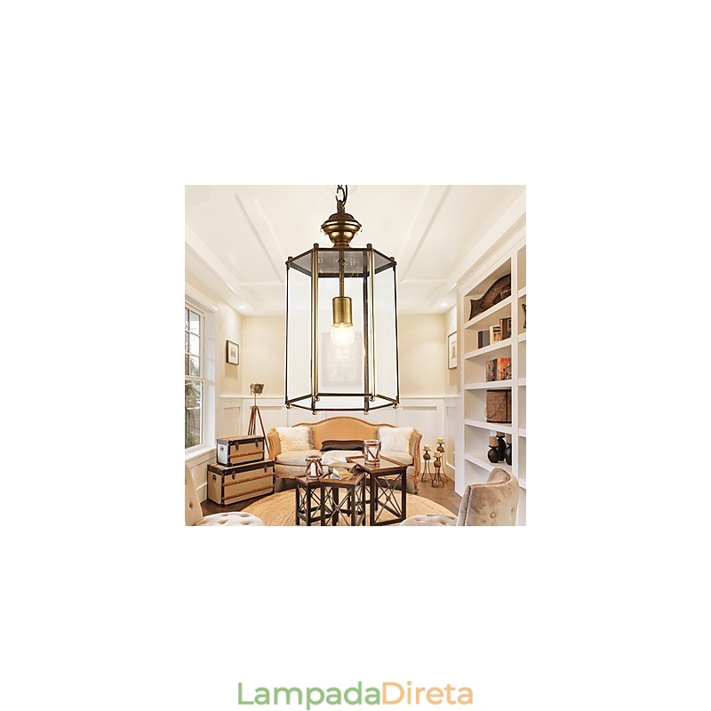 Luminárias pendentes Cristal Mini Estilo Tradicional Clássico Metal