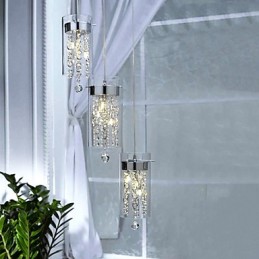 Luminária pendente de cristal artística com cúpulas de vidro