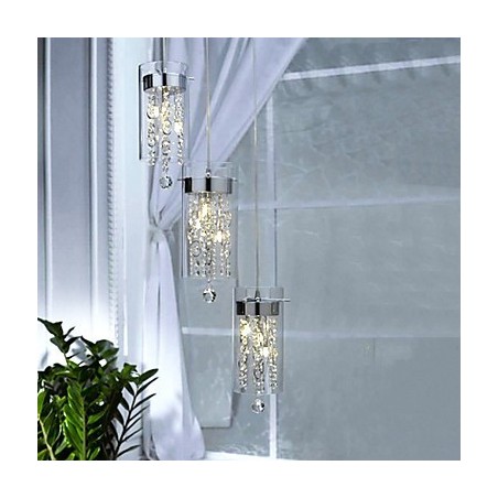 Luminária pendente de cristal artística com cúpulas de vidro Luminária pendente de cristal artística com cúpulas de vidro