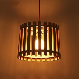 Luminárias pendentes estilo mini moderno contemporâneo madeira