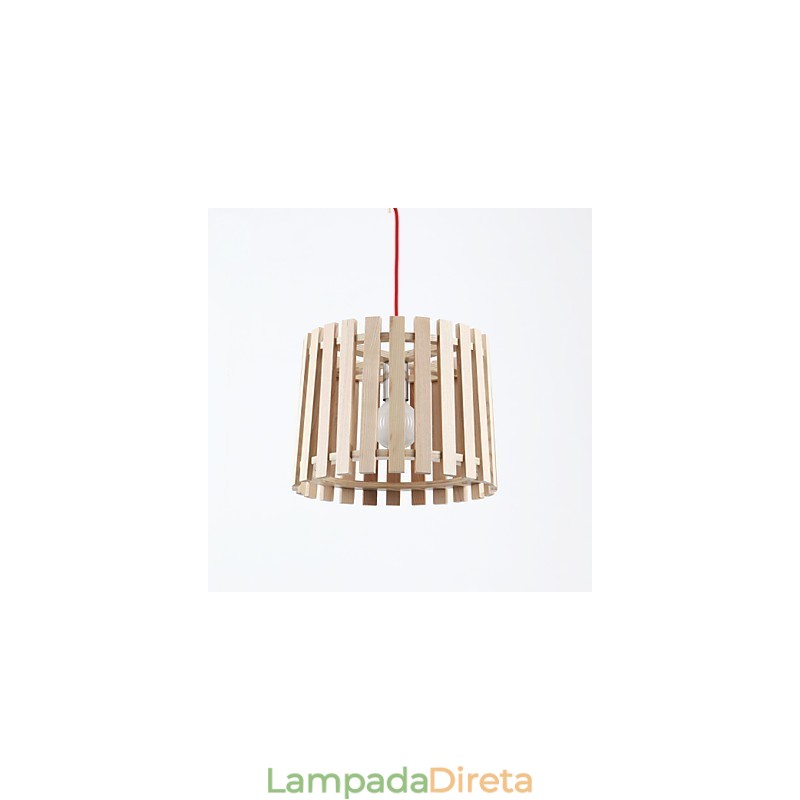 Luminárias pendentes estilo mini moderno contemporâneo madeira
