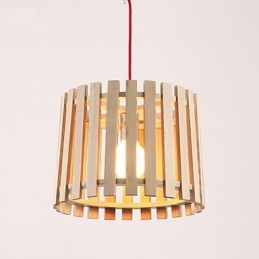 Luminárias pendentes estilo mini moderno contemporâneo madeira