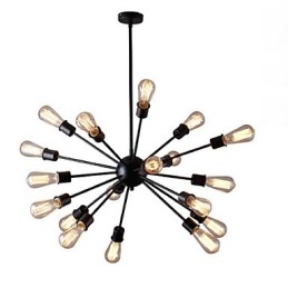 Luminária pendente moderna de 20 luzes com recurso radial