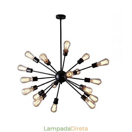 Luminária pendente moderna de 20 luzes com recurso radial Luminária pendente moderna de 20 luzes com recurso radial