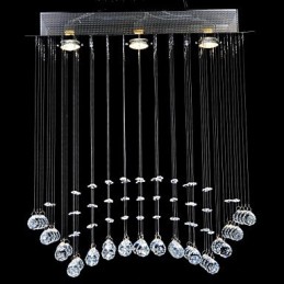 Montagem embutida tradicional clássica em metal cristal cromado