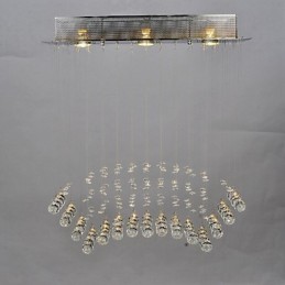 Montagem embutida tradicional clássica em metal cristal cromado