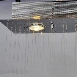 Montagem embutida tradicional clássica em metal cristal cromado