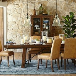 Luminária pendente de vidro com pintura em estilo country mini