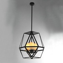 Luminária pendente de metal estilo country mini com pintura