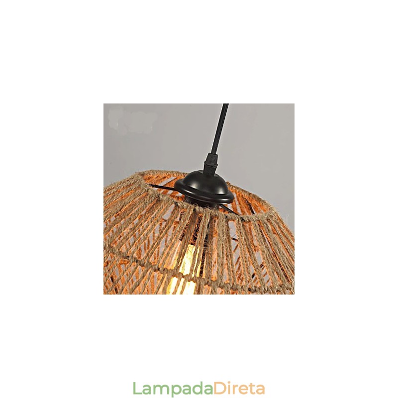 O lustre de corda trançada à mão Americange