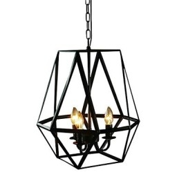 Luminária pendente de metal estilo country mini com pintura