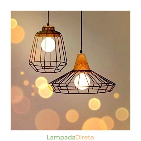Lustre de ferro estilo gaiola retrô americano Lustre de ferro estilo gaiola retrô americano