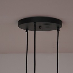Pendente Vintage 3 Luzes Em Sombra De Ferro
