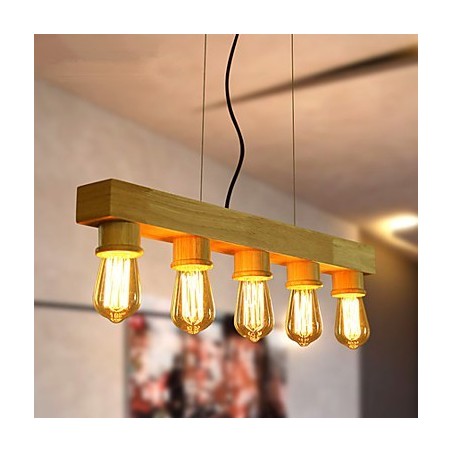Luzes Pendentes Country Madeira Bambu Luzes Pendentes Country Madeira Bambu
