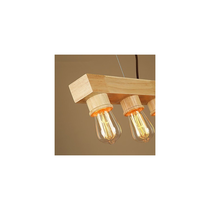 Luzes Pendentes Country Madeira Bambu
