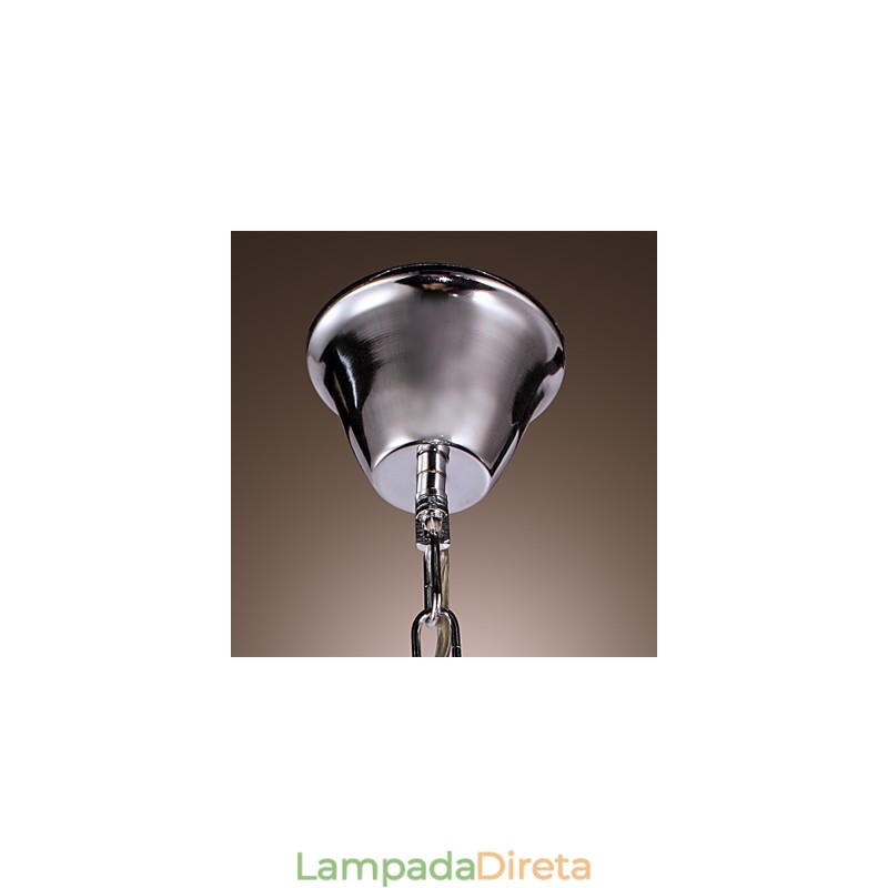 Luminária pendente de metal galvanizado estilo mini cristal contemporâneo moderno