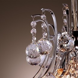 Luminária pendente de metal galvanizado estilo mini cristal contemporâneo moderno
