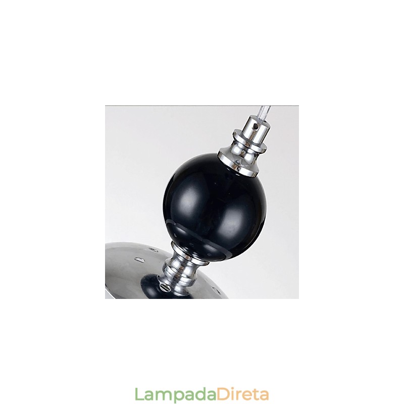 Luminária pendente redonda clássica moderna de futebol com 3 luzes