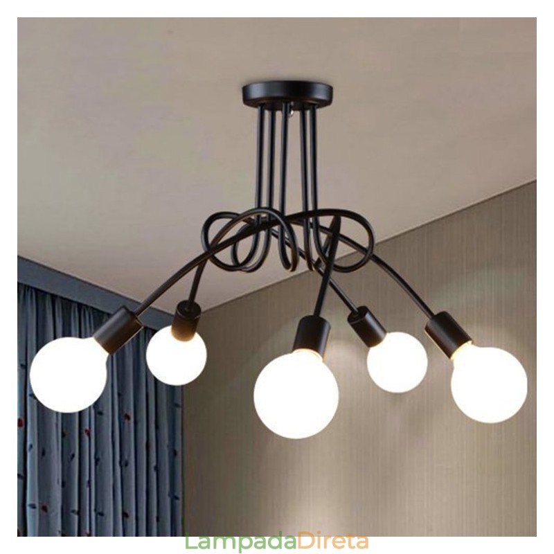 Luminárias pendentes modernas contemporâneas de metal