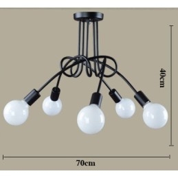 Luminárias pendentes modernas contemporâneas de metal