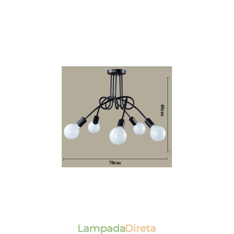 Luminárias pendentes modernas contemporâneas de metal