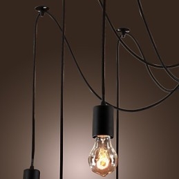 Lustre Vintage Design Lâmpadas Incluídas Living 10 Luzes Pendente Luz