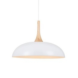 Mini Luminária Pendente Artística 1 Luz Moderna Simplicidade Acabamento Preto Branco Alumínio e Madeira Droplight