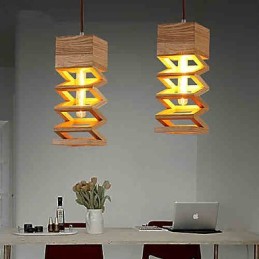 Luzes Pendentes Country Madeira Bambu
