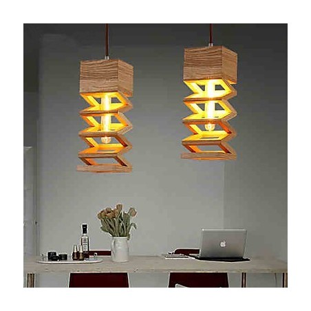 Luzes Pendentes Country Madeira Bambu Luzes Pendentes Country Madeira Bambu