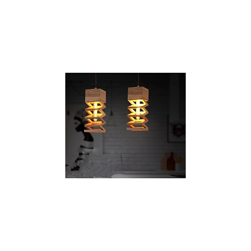Luzes Pendentes Country Madeira Bambu