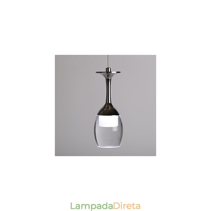 Luminária pendente moderna com 7 luzes, lâmpadas integradas e luz de escada incluída