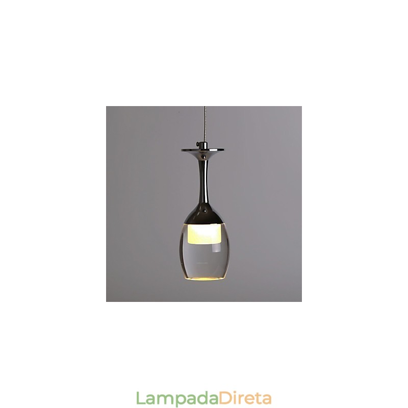 Luminária pendente moderna com 7 luzes, lâmpadas integradas e luz de escada incluída
