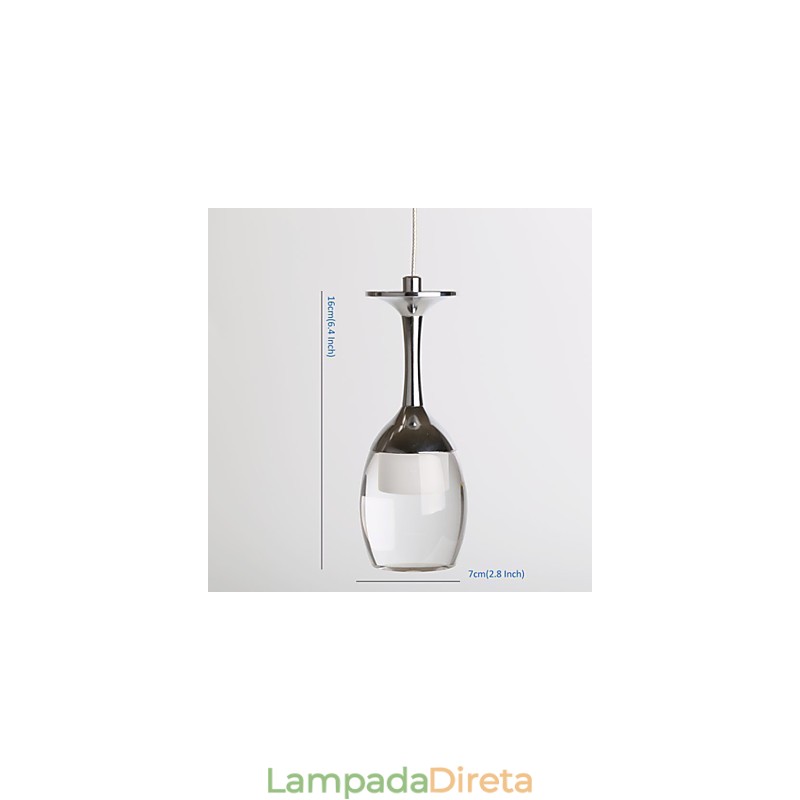 Luminária pendente moderna com 7 luzes, lâmpadas integradas e luz de escada incluída