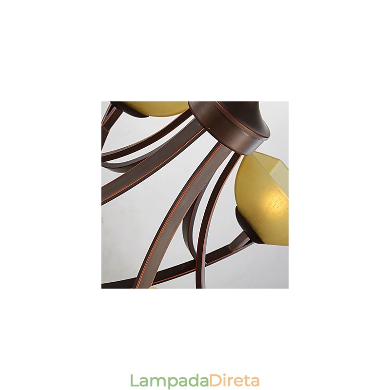 Lustre 4 Luzes Tradicional Clássico Vintage Metal