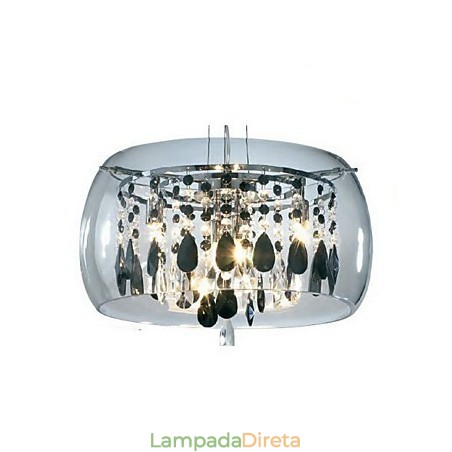 Moderno contemporâneo tambor cristal mini estilo galvanizado pingente luz Moderno contemporâneo tambor cristal mini estilo galvanizado pingente luz