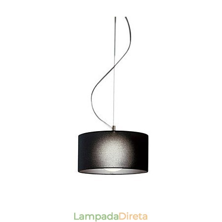 Luminária Pendente com Abajur Preto Luminária Pendente com Abajur Preto