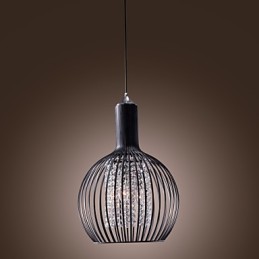 Luminária pendente moderna contemporânea de cristal estilo mini galvanizada