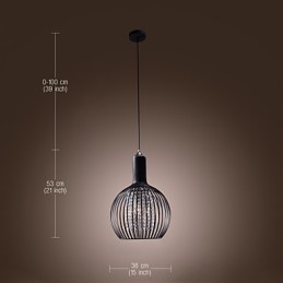 Luminária pendente moderna contemporânea de cristal estilo mini galvanizada